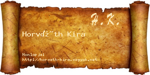 Horváth Kira névjegykártya